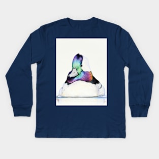 Bufflehead Duck Kids Long Sleeve T-Shirt